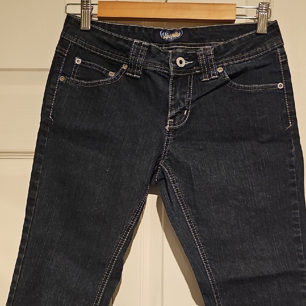 👖 Angels Women’s Dark Wash Skinny Jeans – Size 7